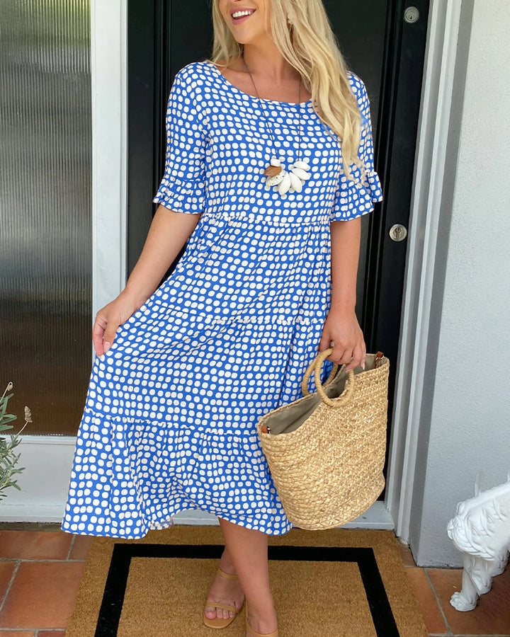 Isabella | Elegant Polka Dot A-Line Dress