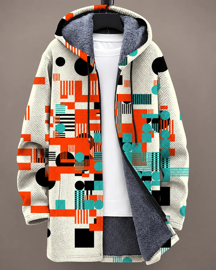 Natalia | Patchwork Print Hooded Jacket