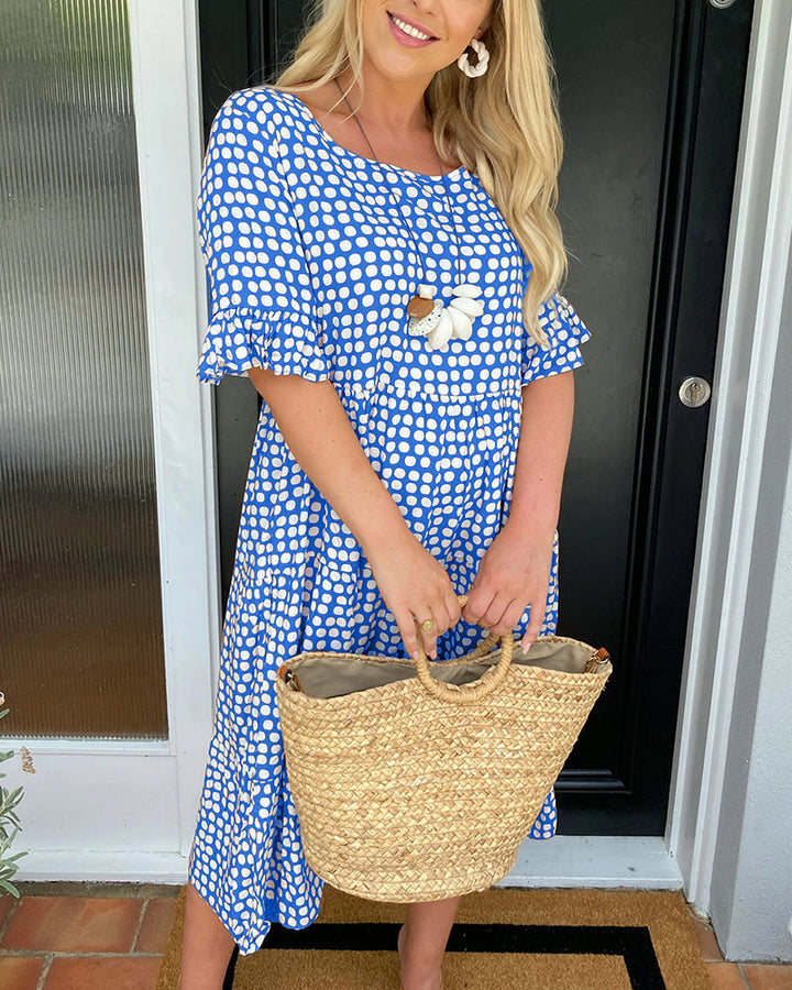 Isabella | Elegant Polka Dot A-Line Dress