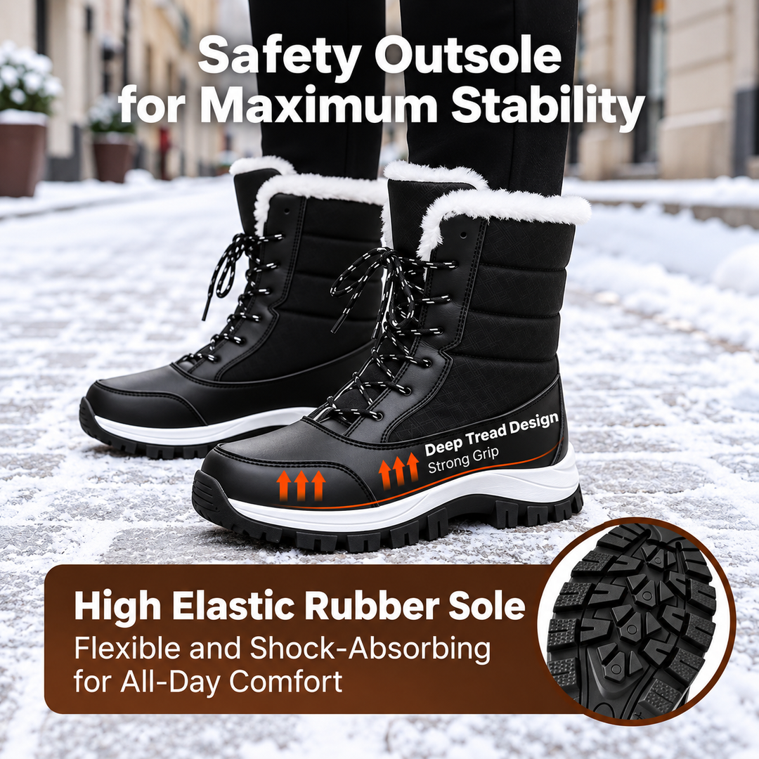 Apple | Waterproof Plush-Lined Mid-Calf Snow Boots