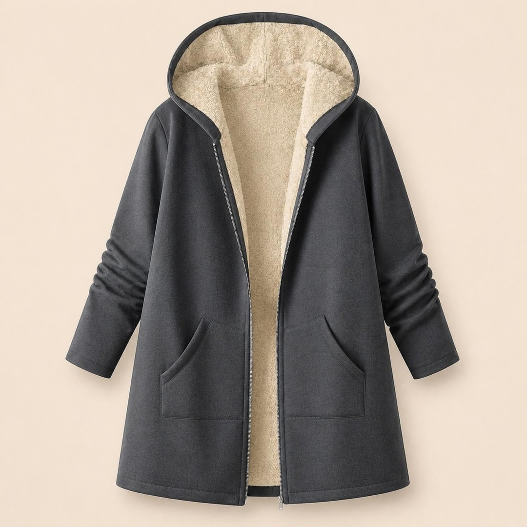 Odessa | Cozy Fleece-Lined Hooded Coat