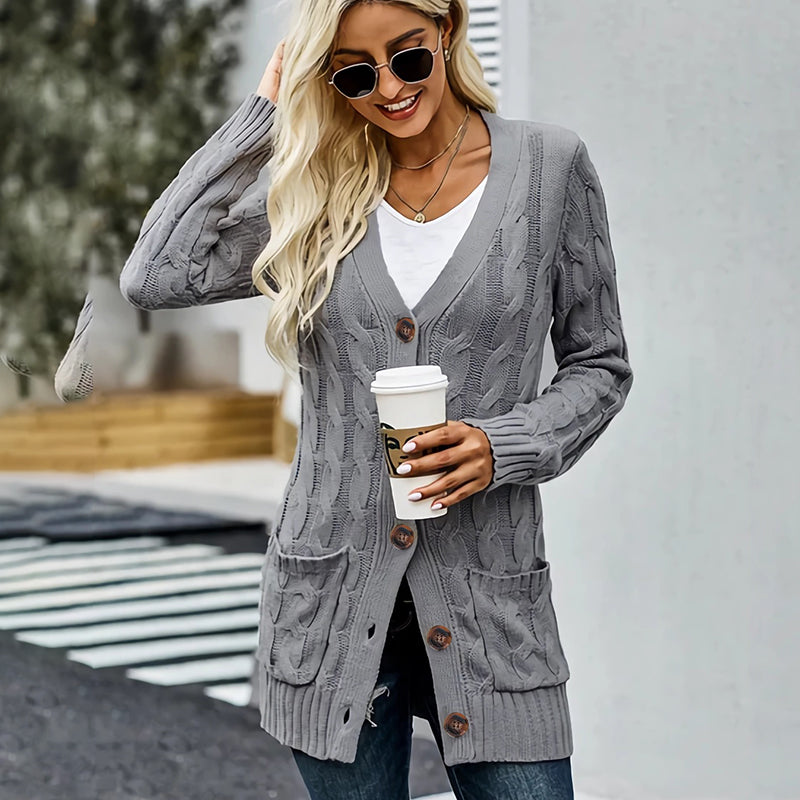 Kyle | Women’s Autumn Midi Knit Sweater