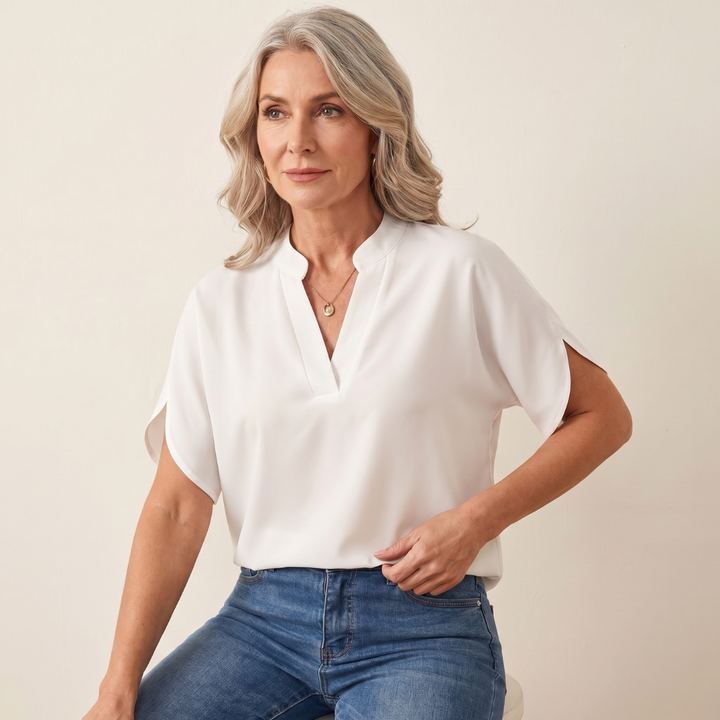 Beatrix | Soft and Elegant V-Neck Shirt