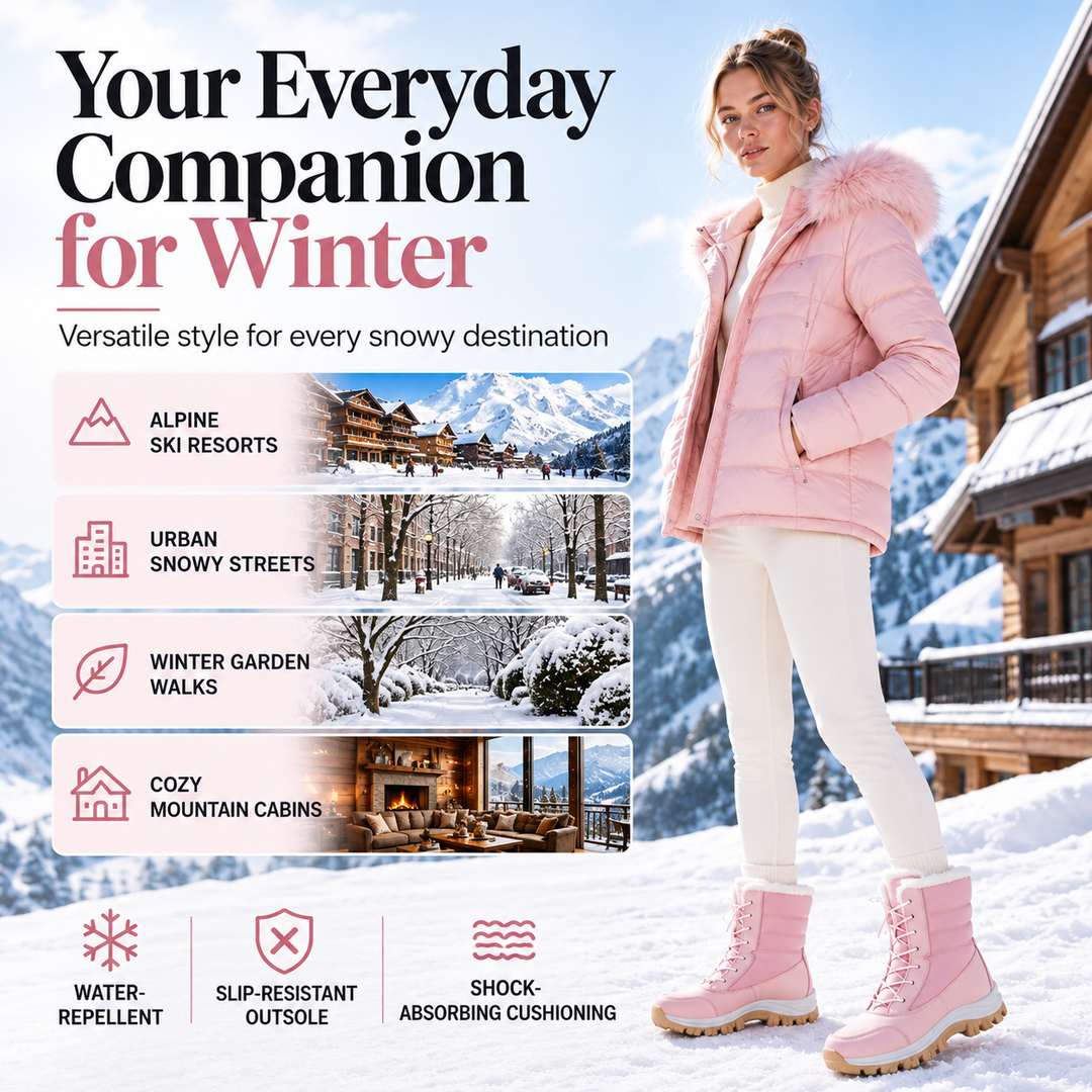 Apple | Waterproof Plush-Lined Mid-Calf Snow Boots