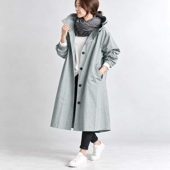 Wendy | Long Hooded Trench Coat