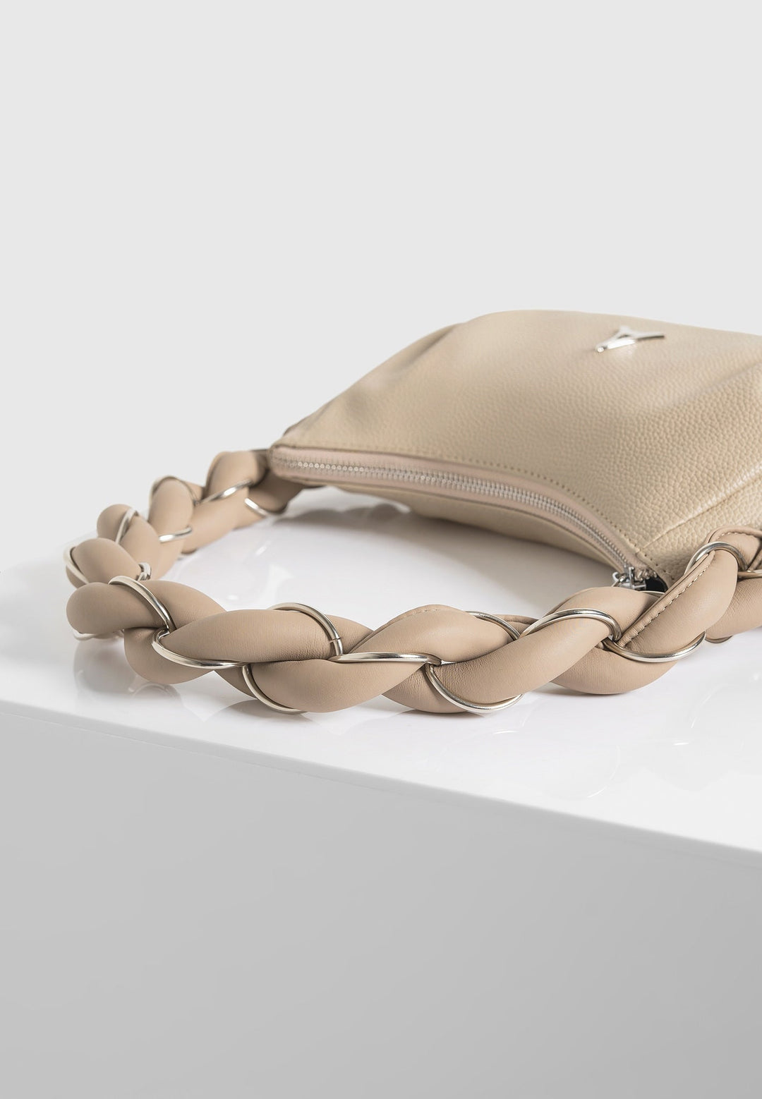 Somme - Leather Handbag - Beige