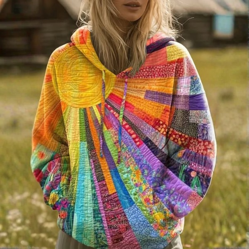 Amanda | Wildflower Quilted Hoodie.