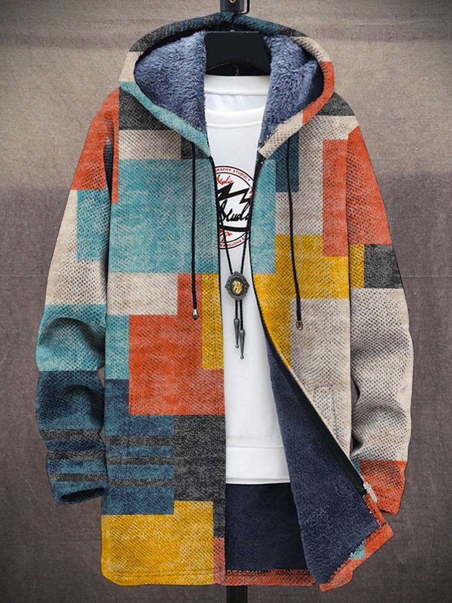Peggy | Patchwork Print Hooded Cardigan