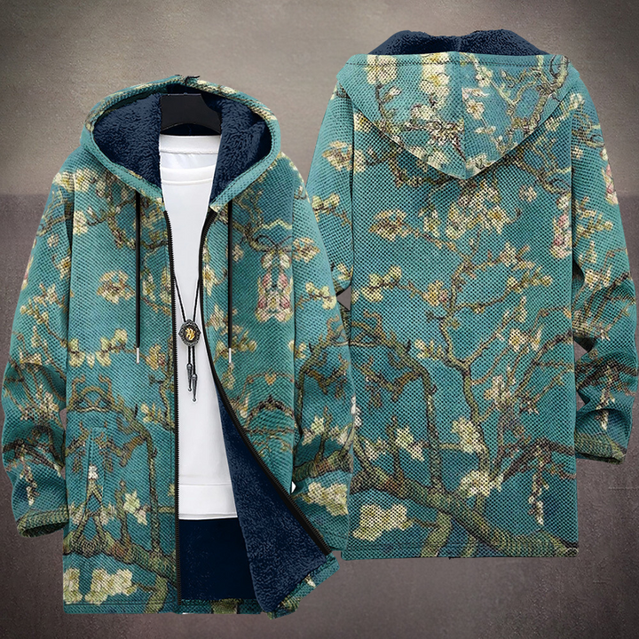 Muriel | Painterly Print Hooded Cardigan