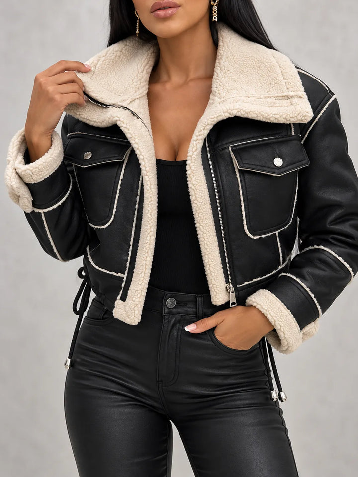 Aria | Cosy-Trim Cropped Jacket