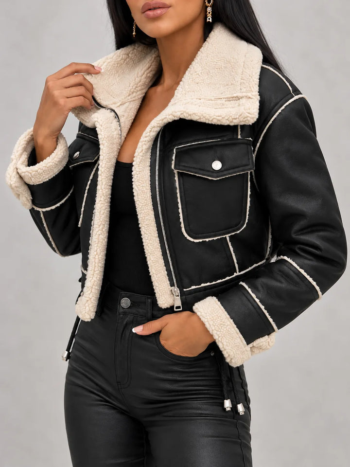 Aria | Cosy-Trim Cropped Jacket