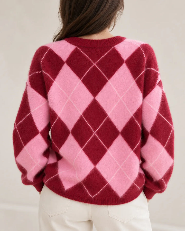 Maribel | Argyle Crewneck Sweater