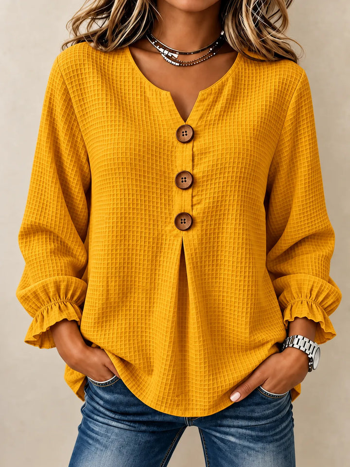 Evelyn | Relaxed Button-Accent Blouse