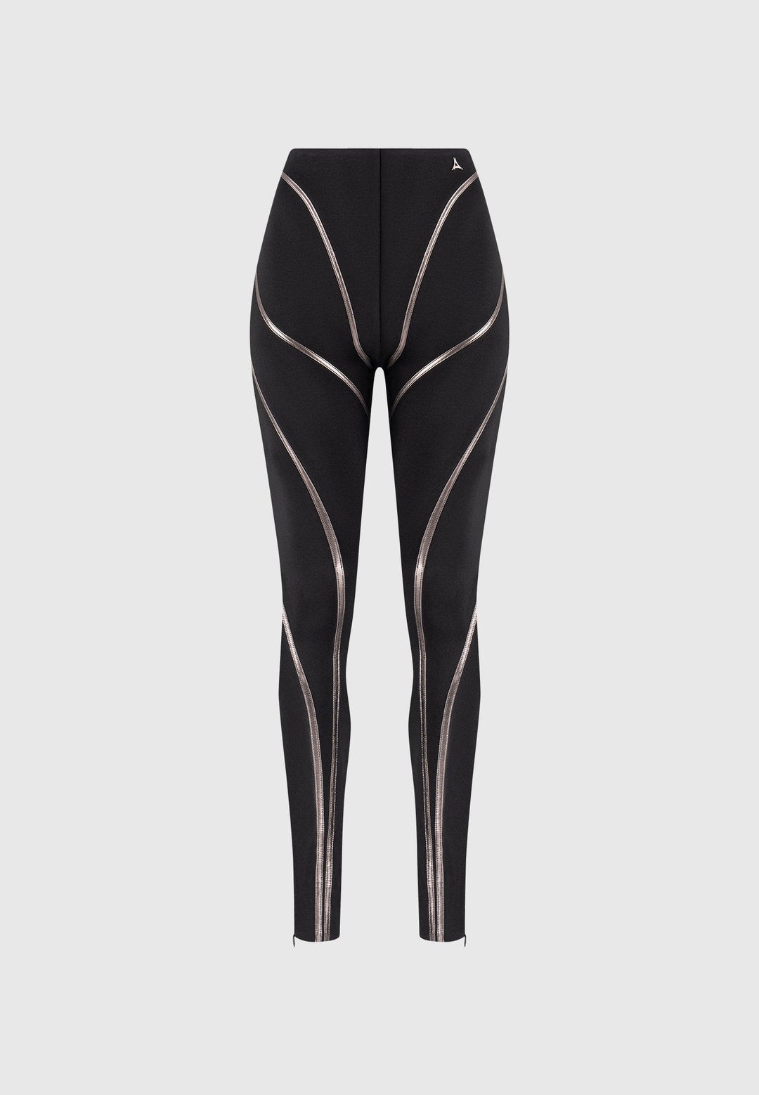 Chrome Piped Contour Leggings - Black