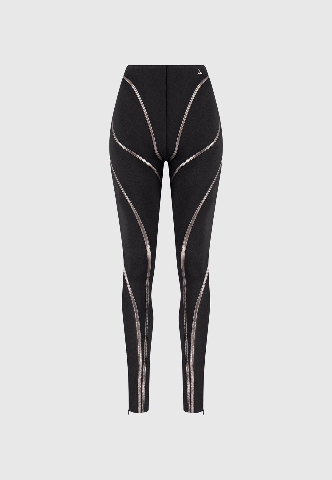 Chrome Piped Contour Leggings - Black