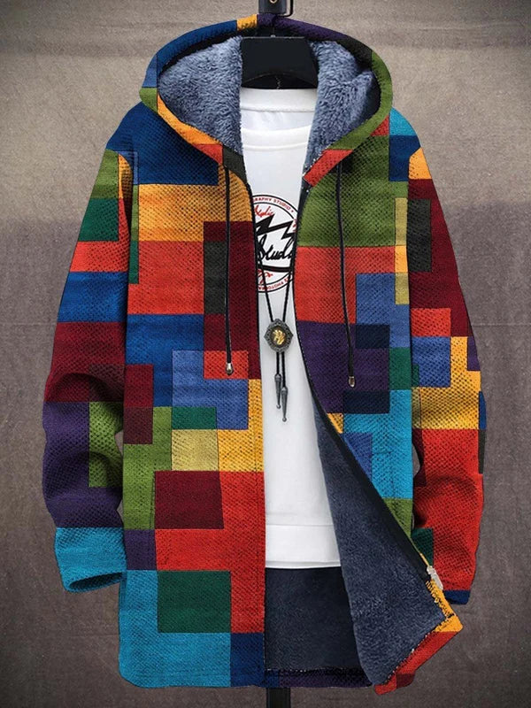 Cynthia | Patchwork Hooded Cardigan