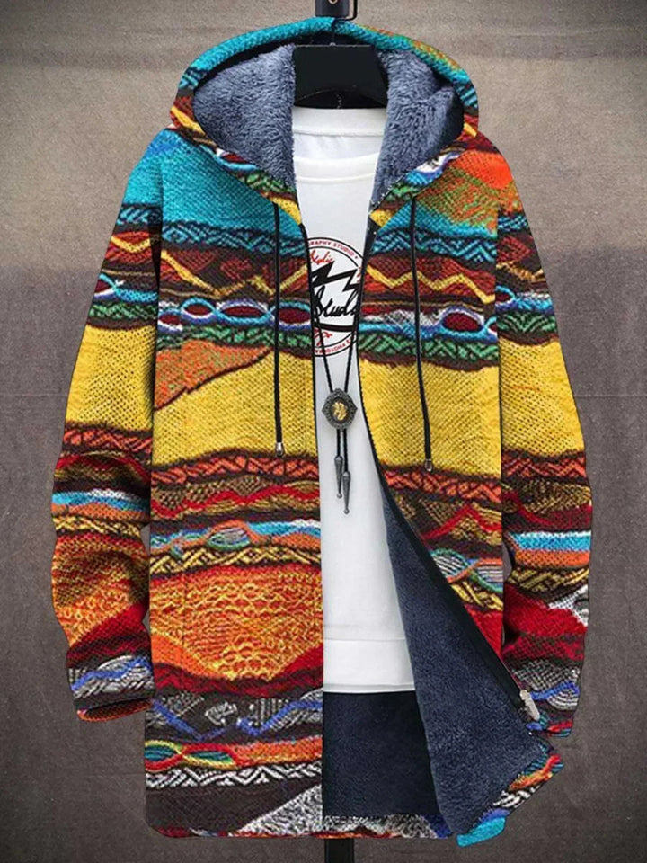 Cynthia | Patchwork Hooded Cardigan
