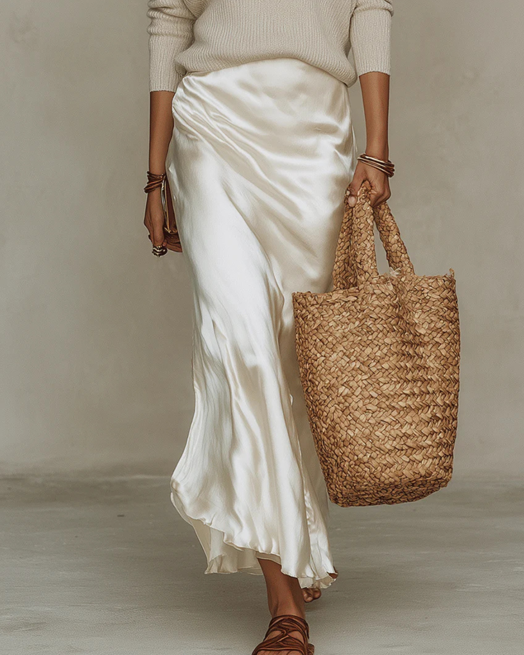 Solène Slip Dress &amp; Knit Set