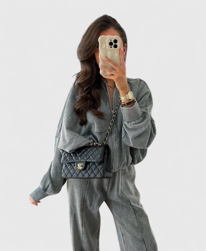 Suzanne | Relaxed Zip-Front Two-Piece Set