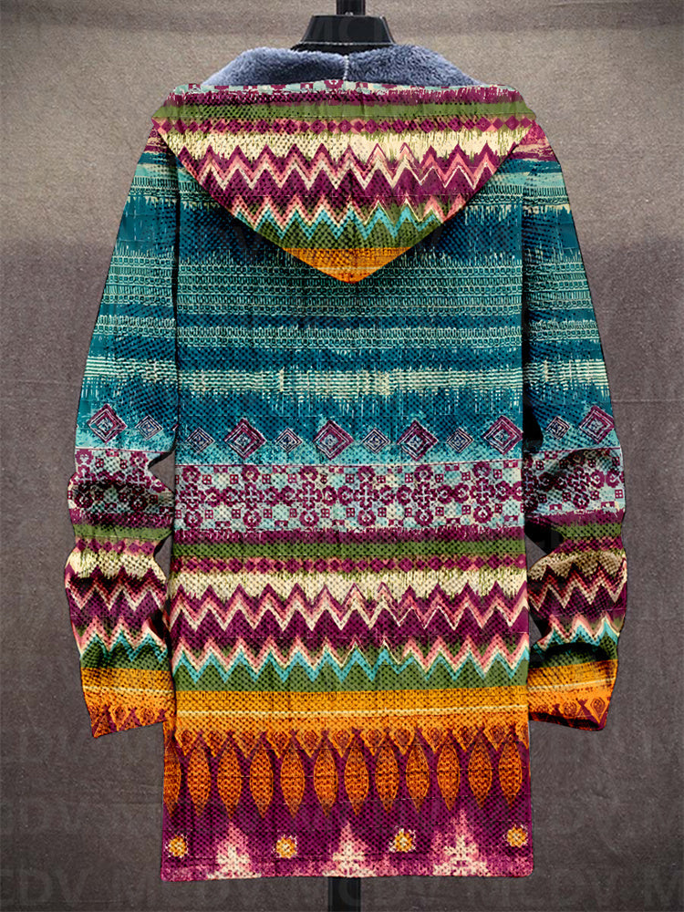 Tallulah | Teal Print Hooded Cardigan