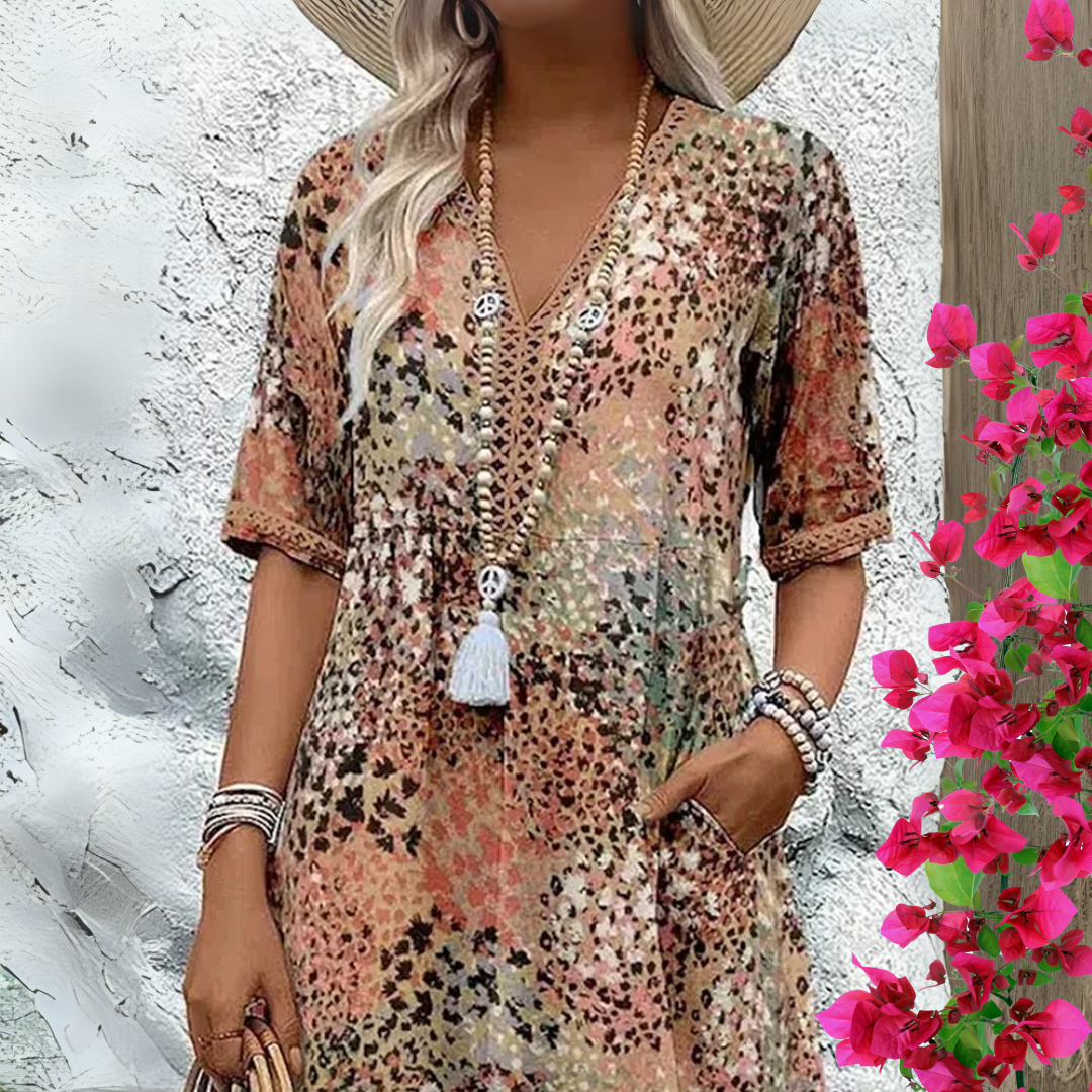 Zaharit™ | Flattering Boho-Inspired Dress