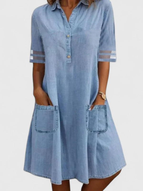 Brittany | Figure Flattering Denim Dress