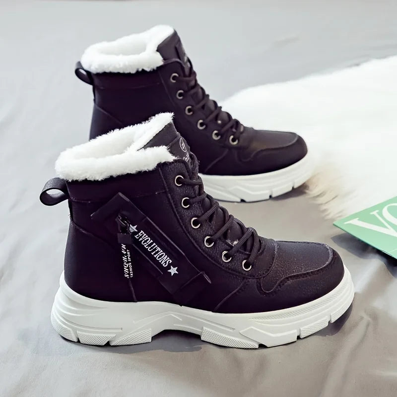 Margot™ | Plush-Lined Lace-Up Winter Boots