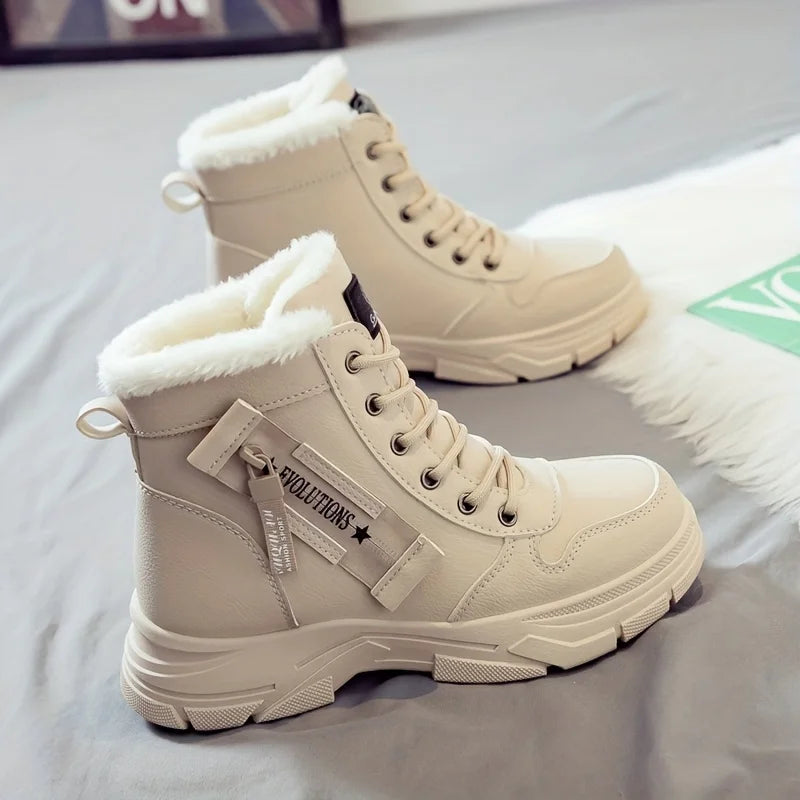 Margot™ | Plush-Lined Lace-Up Winter Boots
