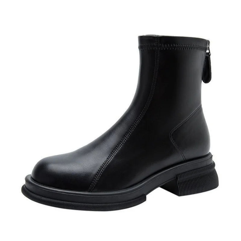 Isadora™ | Back-Zip Block Heel Ankle Boots