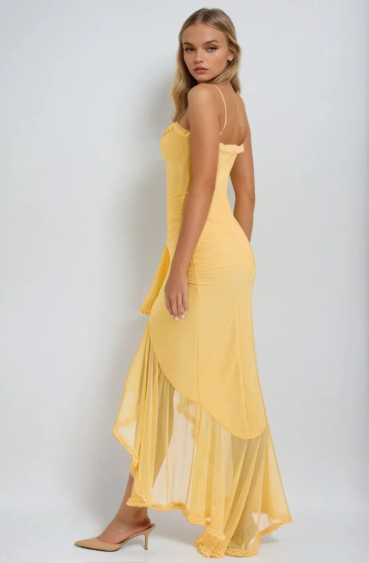 Chloe™ | Yellow Mesh Dress