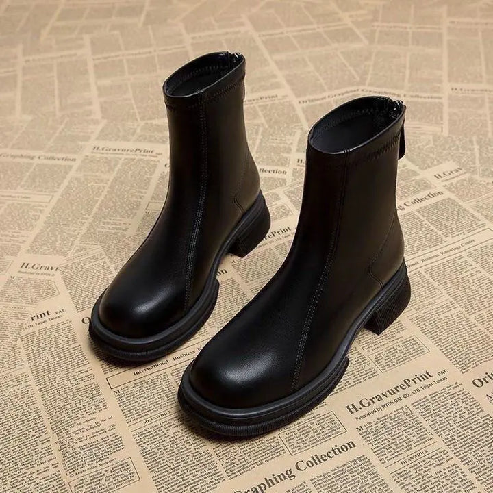 Isadora™ | Back-Zip Block Heel Ankle Boots