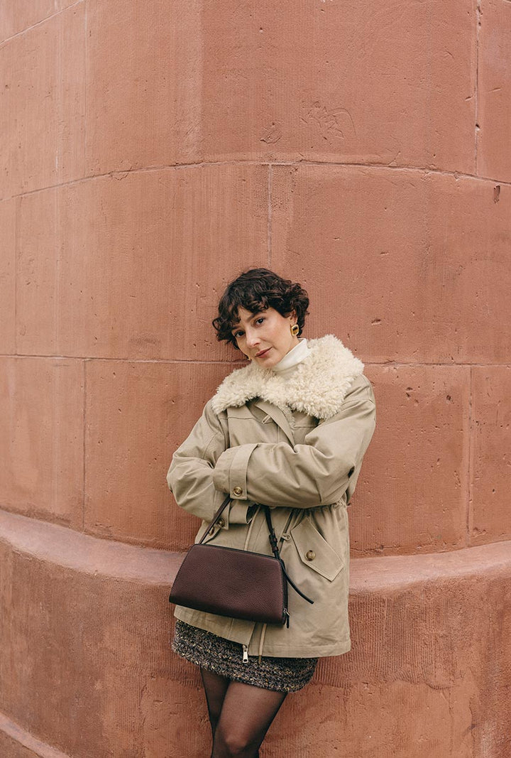 Candice Faux Fur Parka Coat - Sand