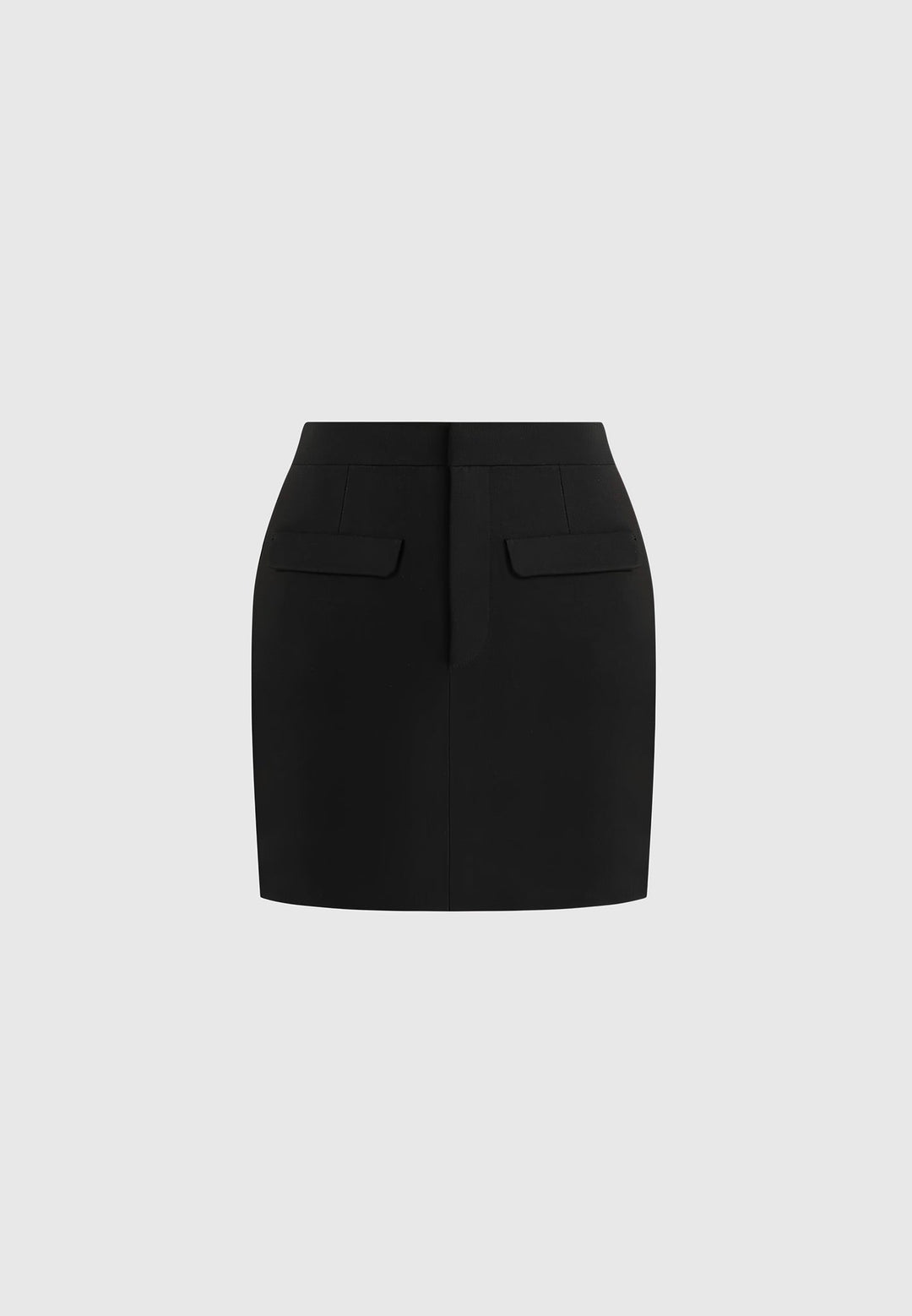 Josette - Tailored Mini Skirt With Braided Trim - Black