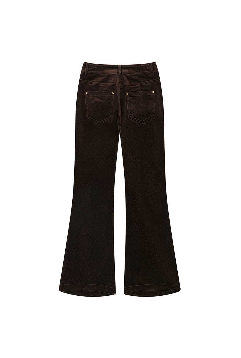Cody Corduroy Flared Pants - Brown