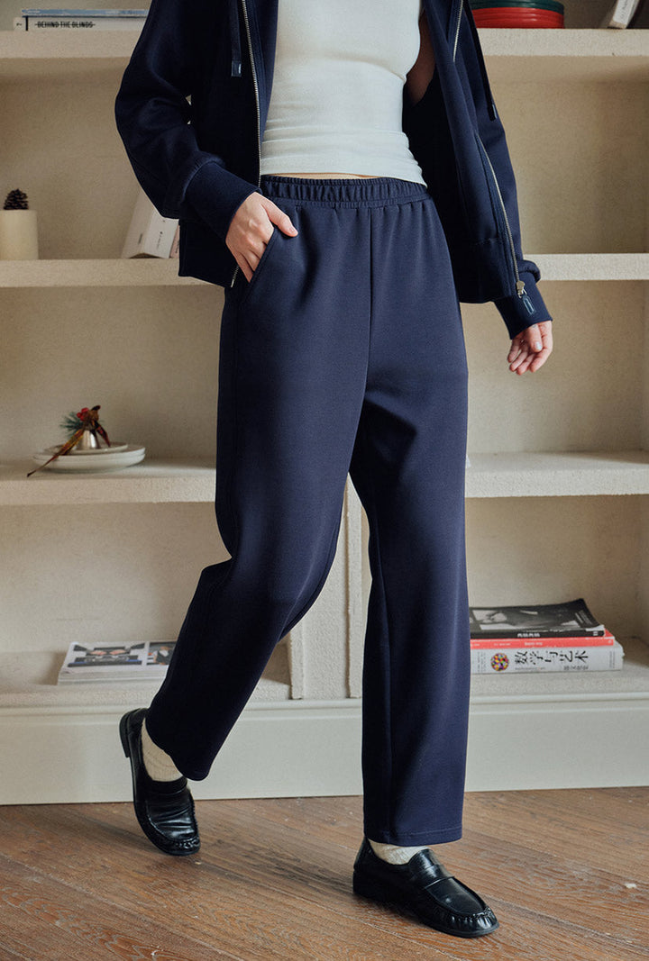 Corey Cotton Tapered Pants - Navy