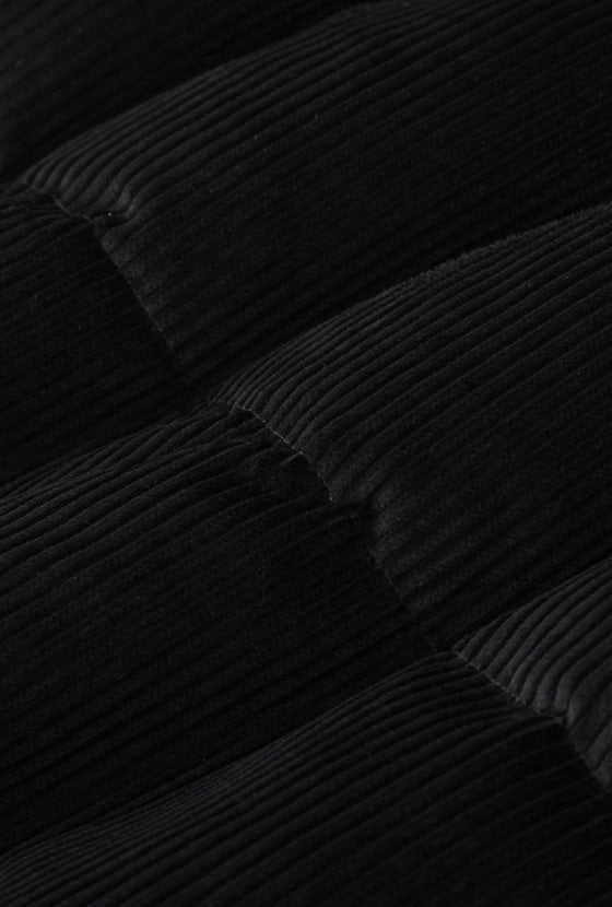 Carter Corduroy Down Jacket - Black