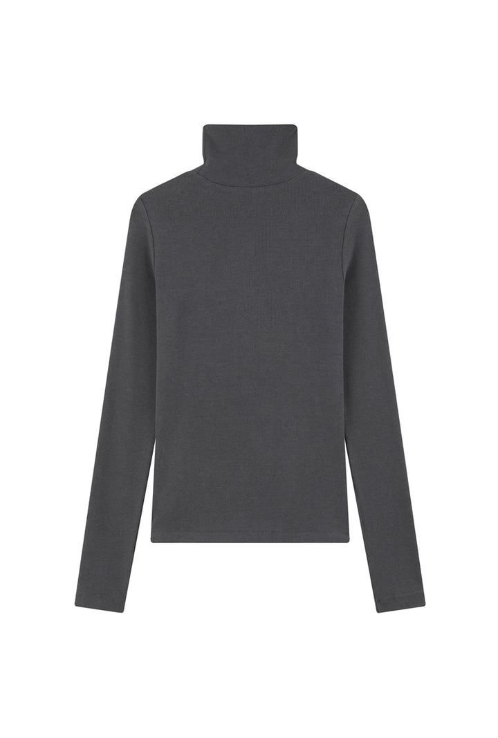 Freja Cotton Turtleneck - Grey