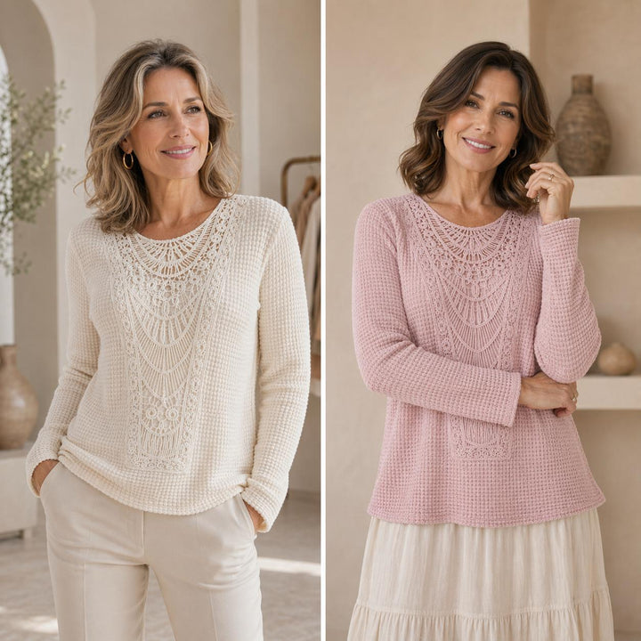 Caroline | Elegant Ibiza Knit Top.