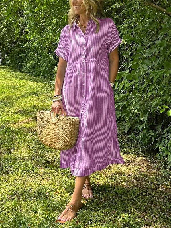 Brooklyn | Striped Shirt Dress