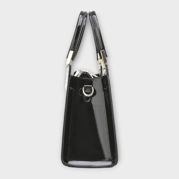 Olivia | Glossy Crocodile Pattern Handbag