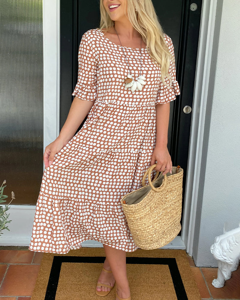 Isabella | Elegant Polka Dot A-Line Dress