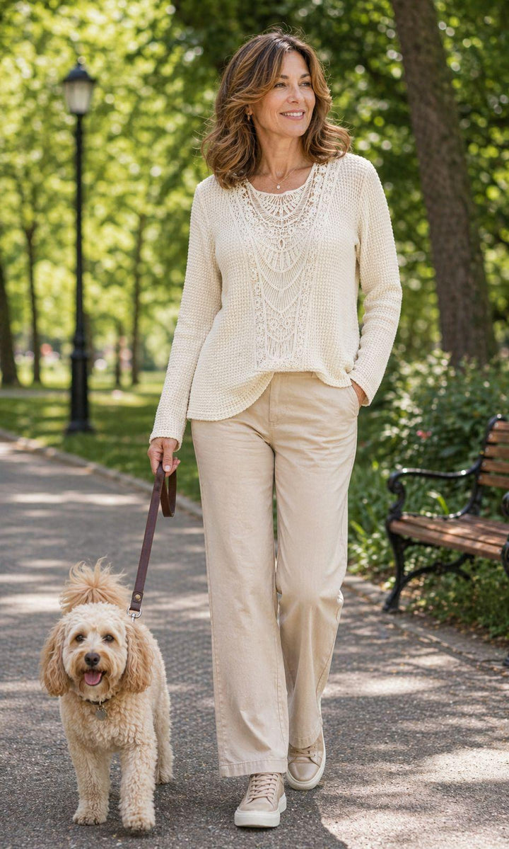 Caroline | Elegant Ibiza Knit Top.