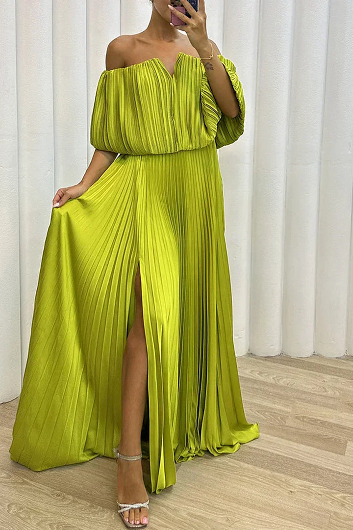 Keren™ | Elegant Pleated Maxi Dress