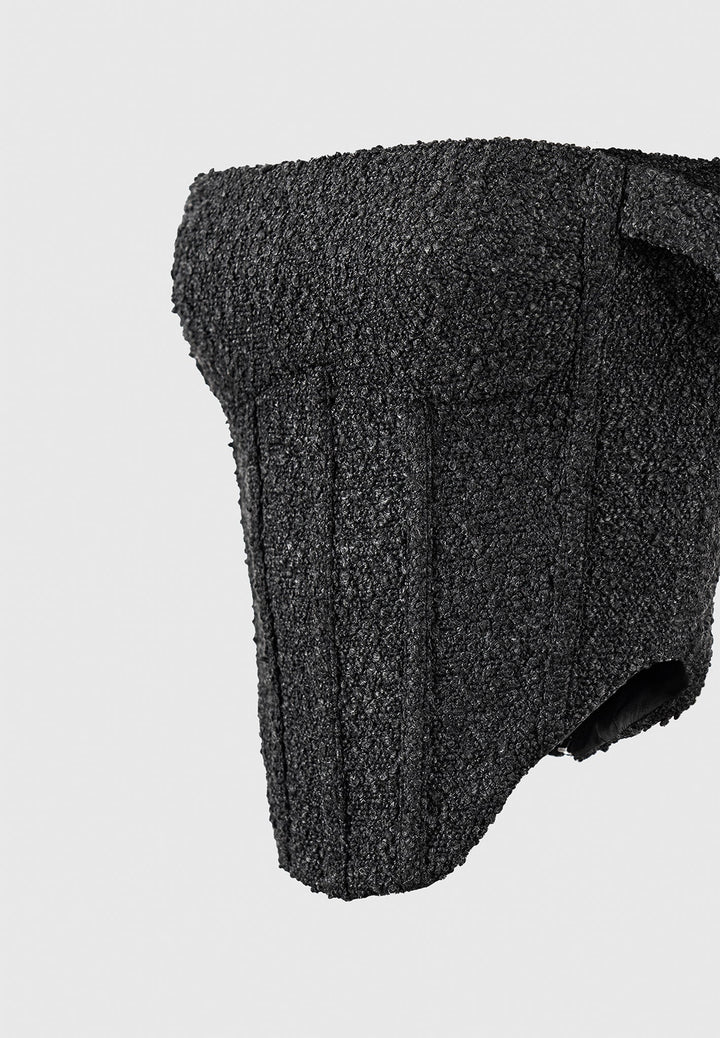 Bonnie - Boucle Bardot Corset Top - Black