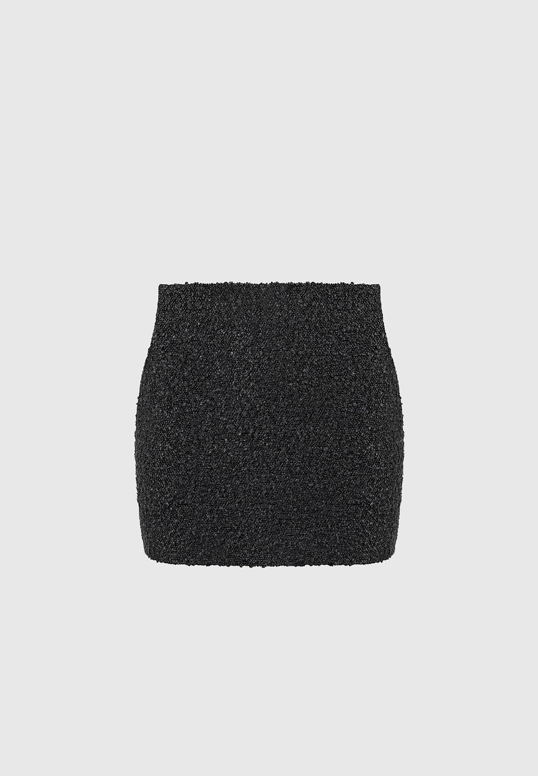Boucle Mini Skirt - Black