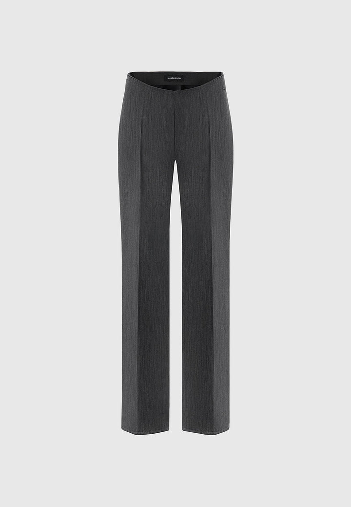 Curved Waist Tailored Trousers - Dark Grey