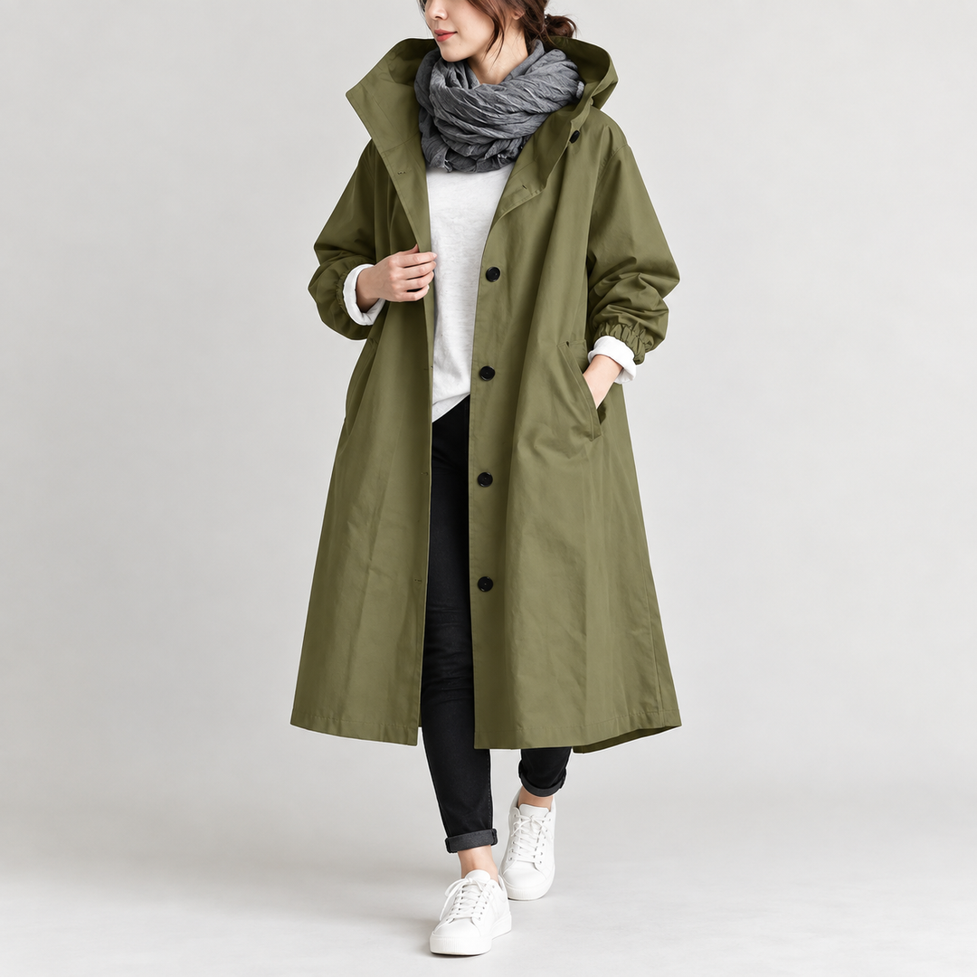 Wendy | Long Hooded Trench Coat