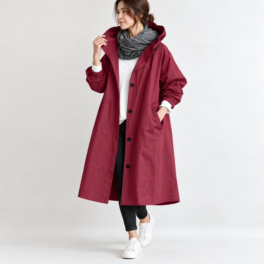 Wendy | Long Hooded Trench Coat