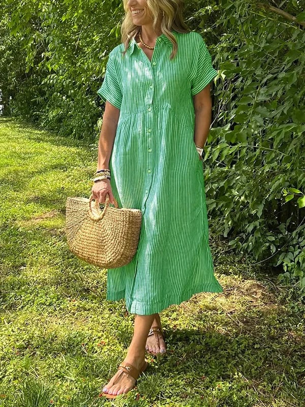 Brooklyn | Striped Shirt Dress