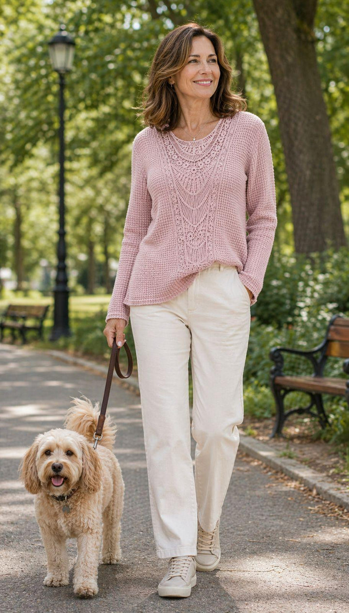 Caroline | Elegant Ibiza Knit Top.